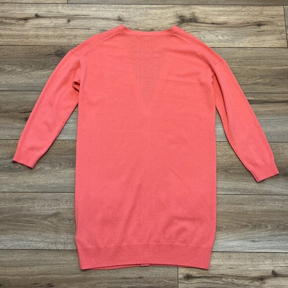 Boden 100% Cashmere Cardigan Sweater SZ 6 Pink Button Up V Neck - Picture 10 of 10